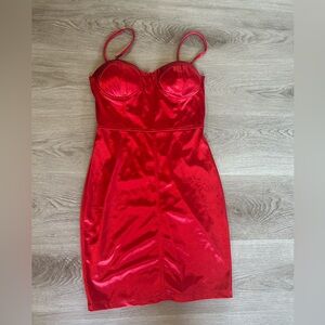 Red Spaghetti Strap Dress